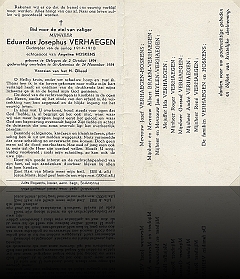 doodsprentje Eduardus Verhaegen